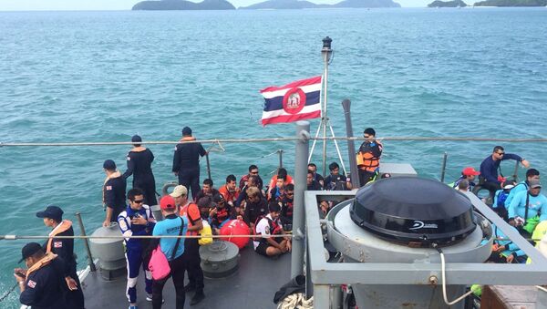 Поисково-спасательная операция в море у острова Пхукет в Таиланде. 6 июля 2018 года