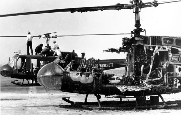 Вертолеты пограничной полиции Западной Германии на базе Фюрстенфельдбрук. 7 сентября 1972 
