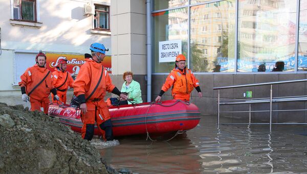 Эвакуация во время паводков в Забайкальском крае