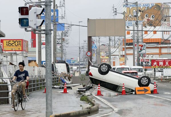 Последствия ливневых дождей в городе Одзу, префектура Эхимэ, Япония. 8 июля 2018 года