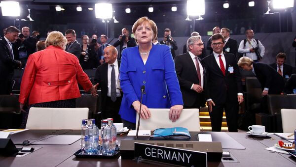 Канцлер Германии Ангела Меркель на саммите НАТО в Брюсселе. 11 июля 2018