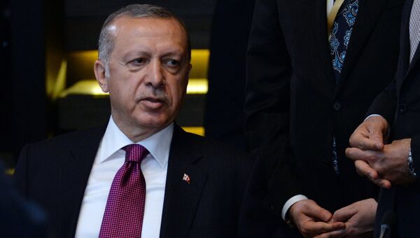 Президент Турции Реджеп Тайип Эрдоган на саммите НАТО в Брюсселе. Архивное фото