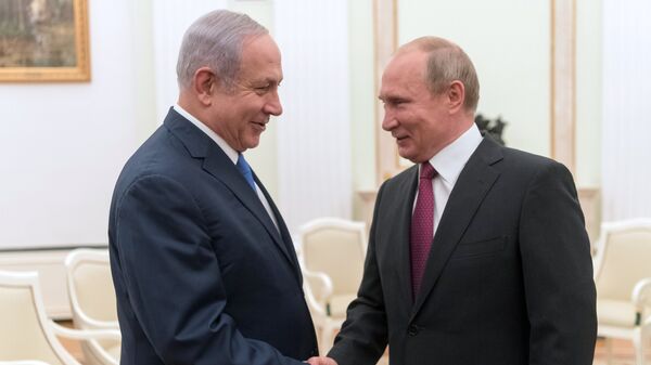  Владимир Путин и премьер-министр государства Израиль Биньямин Нетаньяху во время встречи