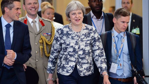 Премьер-министр Великобритании Тереза Мэй на саммите стран-участниц НАТО в Брюсселе. 12 июля 2018