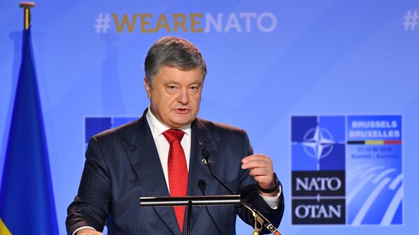 Президент Украины Петр Порошенко на саммите НАТО в Брюсселе. 12 июля 2018