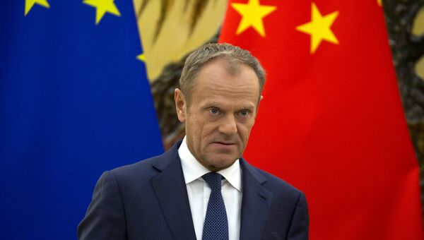 Председатель Европейского совета Дональд Туск в Пекине. 16 июля 2018