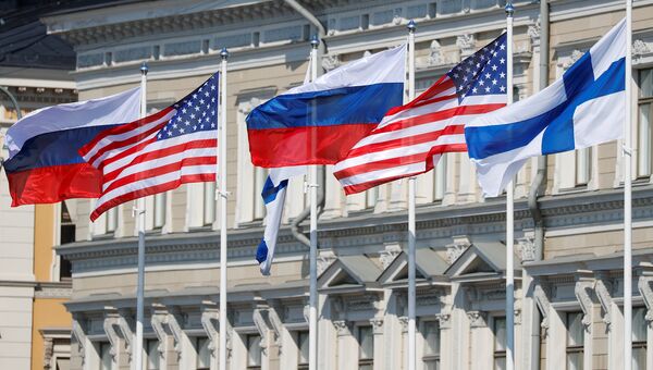 Президентский дворец в Хельсинки перед встречей Владимира Путина и Дональда Трампа. 16 июля 2018