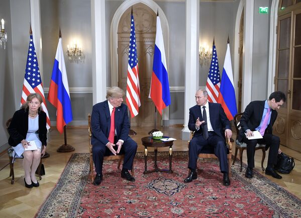 Встреча президента РФ Владимира Путина и президента США Дональда Трампа в Хельсинки. 16 июля 2018