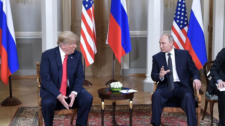 Встреча президента РФ Владимира Путина и президента США Дональда Трампа в Хельсинки. 16 июля 2018
