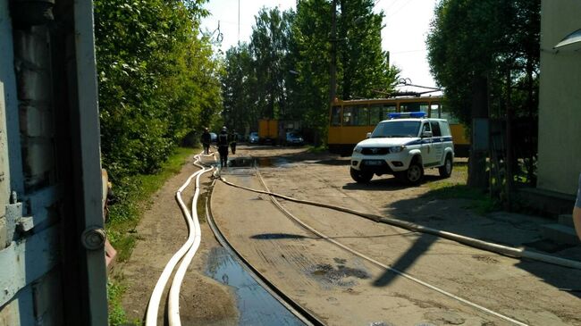 Промзона на Литовской улице в Санкт-Петербурге, где произошел взрыв баллона с пропаном. 17 июля 2018