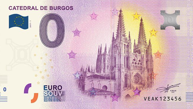 Сувенирная купюра номиналом 0 евро