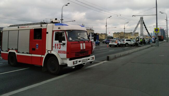 ДТП на Крымском мосту в Москве