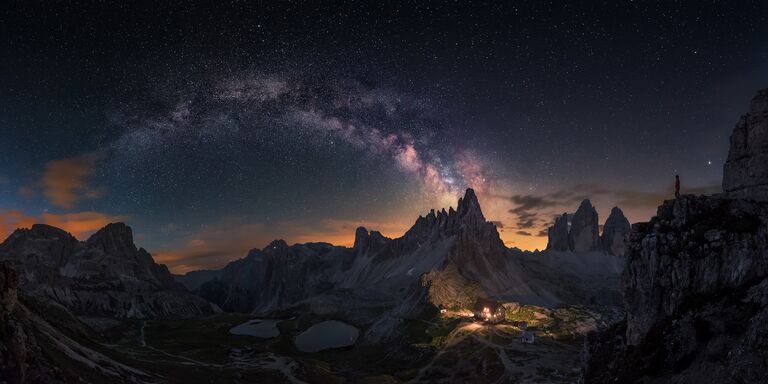 Работа фотографа Carlos F. Turienzo Guardian of Tre Cime, вошедшая в шорт-лист Insight Astronomy Photographer of the Year 2018