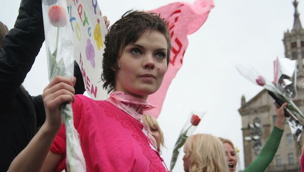 Украинская художница и одна из основательниц международного женского движения FEMEN Оксана Шачко. Архивное фото