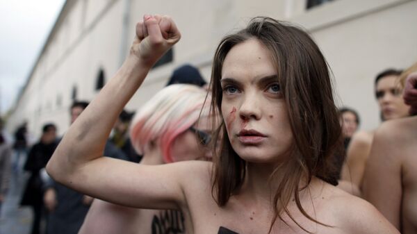 Одна из основательниц международного женского движения FEMEN Оксана Шачко 