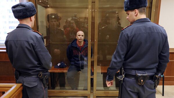 Участник медведковской и ореховской группировок Марат Полянский в суде. Архивное фото
