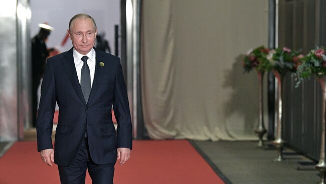 Президент РФ Владимир Путин на саммите БРИКС в ЮАР. 26 июля 2018