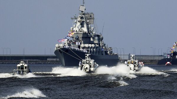 Репетиция парада, посвященного Дню ВМФ России