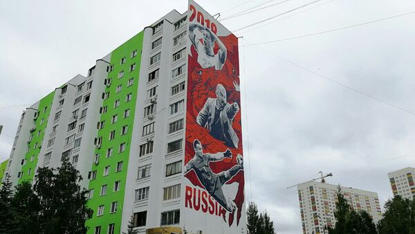 Граффити с Дзюбой, Черчесовым и Акинфеевым в Самаре