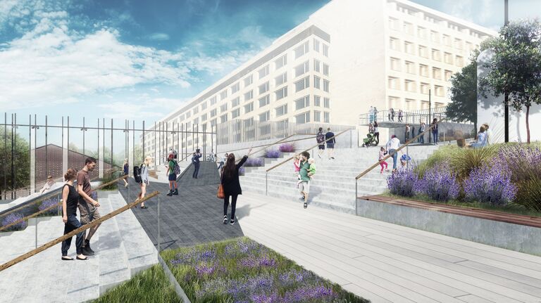 Проект нового прохода в Парк Горького, лестница Проект нового прохода в Парк Горького, лестница