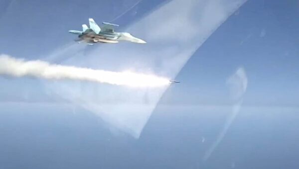 Су-34 утопил корабль террористов сверхзвуковой ракетой во время учений