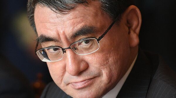 Министр иностранных дел Японии Таро Коно. Архивное фото