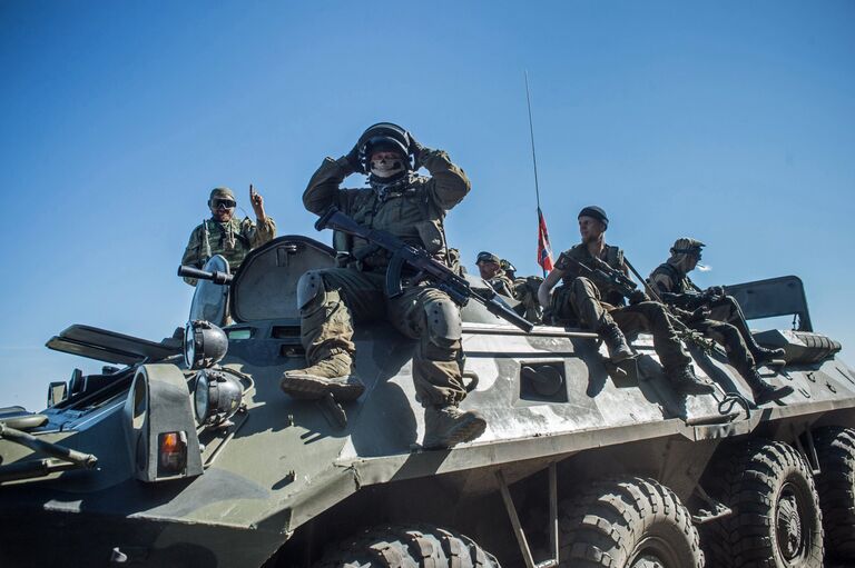 Бойцы народного ополчения ДНР