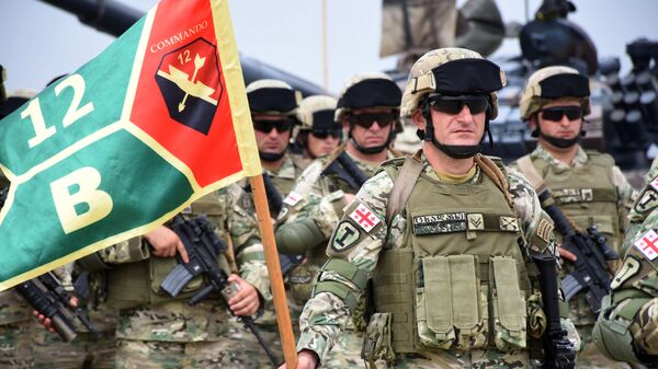 Военнослужащие армии Грузии на открытии международных военных учений под эгидой НАТО в Грузии
