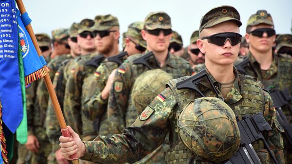 Военнослужащие армии Германии на международных военных учениях под эгидой НАТО