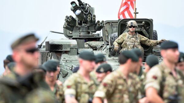 Военнослужащие на открытии международных военных учений под эгидой НАТО в Грузии