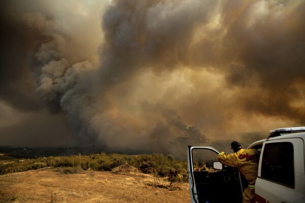 Лесные пожары в Калифорнии.