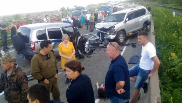 На месте ДТП с участием автомобиля полиции на Сахалине. 3 августа 2018