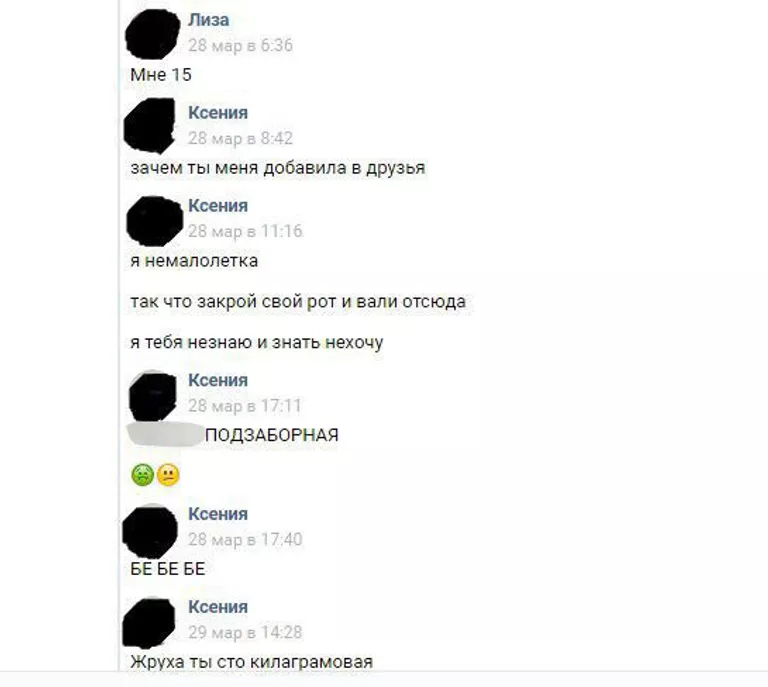 Кибербуллинг в личных сообщениях в социальной сети Вконтакте Кибербуллинг в личных сообщениях в социальной сети Вконтакте