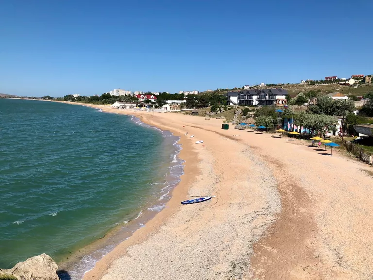 Пляж на полуострове Казантип, Крым Пляж на полуострове Казантип, Крым
