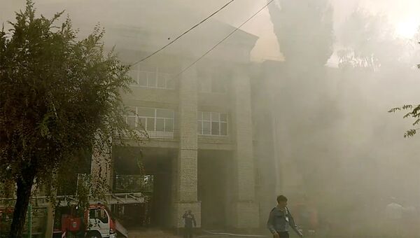 Пожар в здании Волгоградского государственного аграрного университета. 6 июля 2018