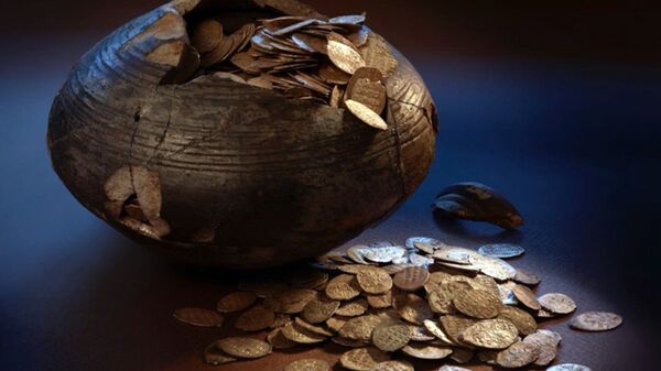 Крестьянская кубышка с монетами времен Бориса Годунова, найденная в Подмосковье