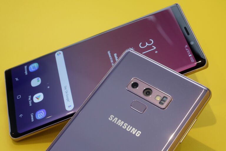 Новый телефон Galaxy Note 9 на презентации Galaxy Unpacked в Нью-Йорке