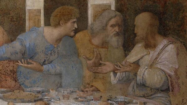 Фрагмент картины Леонардо да Винчи Тайная вечеря
