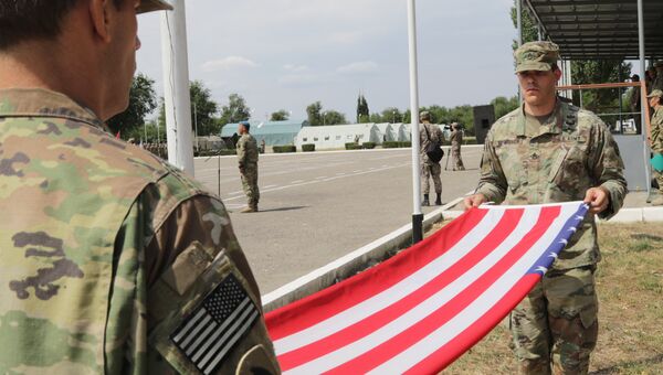 Военнослужащие армии США во время совместных учений с армией Казахстана Степной орел под Алма-Атой. Архивное фото