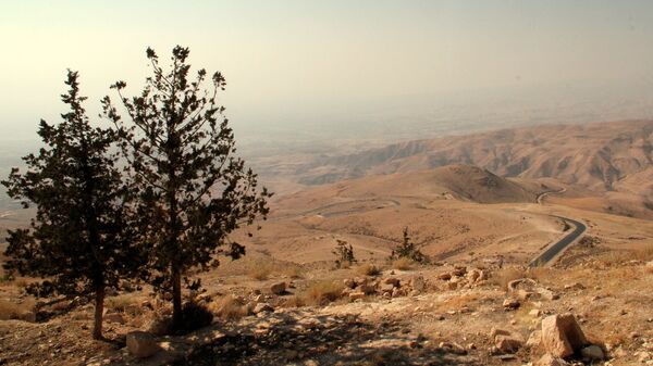 Вид на Иорданскую долину с горы Нево, Иордания