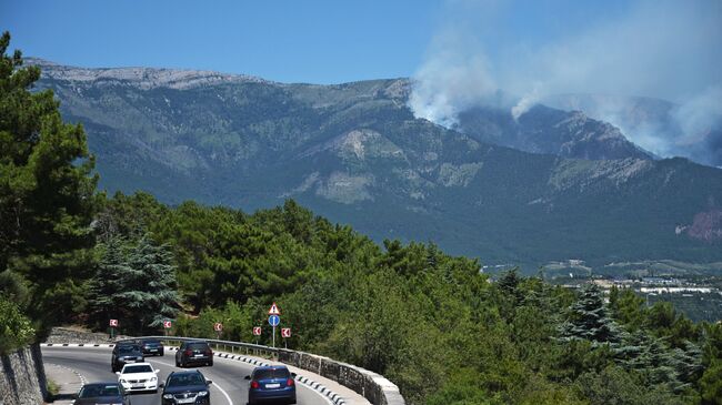 Возгорание в ущелье Уч-Кош в районе Ялты. 12 августа 2018 Возгорание в ущелье Уч-Кош в районе Ялты. 12 августа 2018