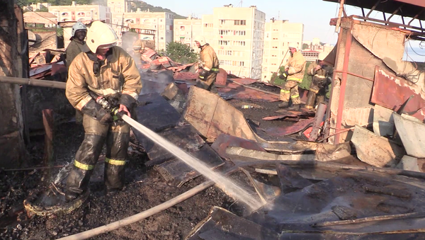 Крымские спасатели ликвидировали пожар в поселке городского типа Кореиз. 14 августа 2018