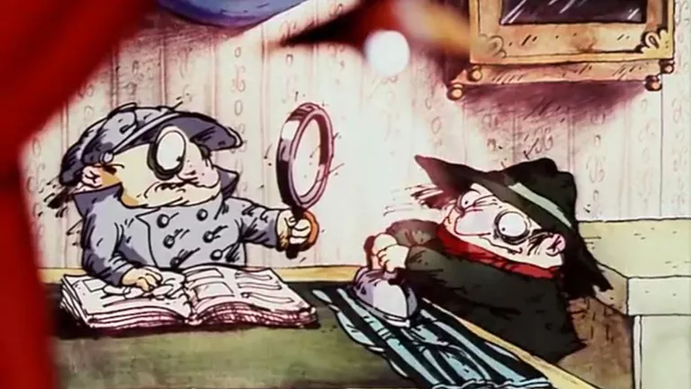 Кадр из мультфильма Следствие ведут Колобки(1986) Кадр из мультфильма Следствие ведут Колобки(1986)