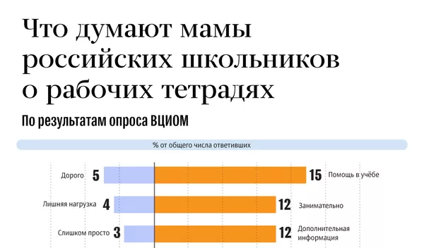 Что думают мамы российских школьников о рабочих тетрадях