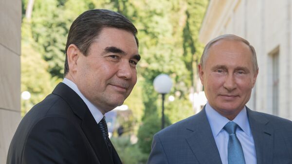 Президент РФ Владимир Путин и президент Туркменистана Гурбангулы Бердымухамедов 
