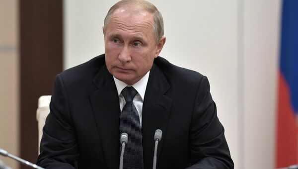 Владимир Путин проводит совещание с постоянными членами Совета безопасности РФ. Архивное фото