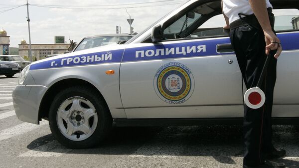 Сотрудник полиции в Грозном. Архивное фото