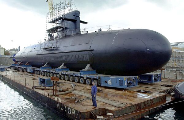 Подводная лодка O’Higgins класса Scorpene на верфи в Шербуре, Франция Подводная лодка O’Higgins класса Scorpene на верфи в Шербуре, Франция