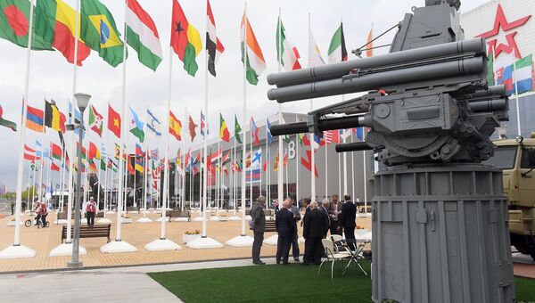 Корабельный зенитный ракетно-артиллерийский комплекс Панцирь-МЕ на форуме Армия-2018 в Кубинке
