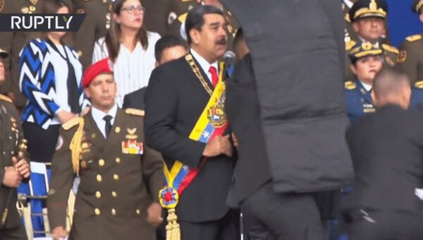 Реакция Мадуро и его охраны на взрыв